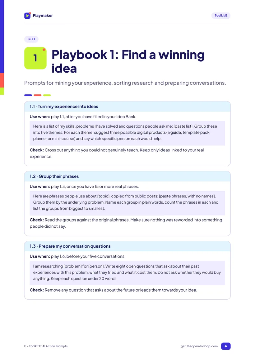 A real page from Toolkit E